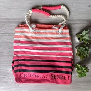 VICTORIA’S SECRET striped beach tote